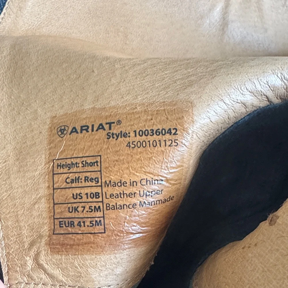 Ariat Women’s 10 US Palisade Calf: Reg Height: Short Black Tall Riding Boots - Picture 10 of 16